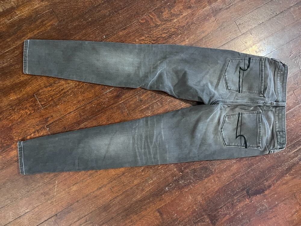 American Eagle Super Stretch Skinny Jeans Womens 4 Regular Gray Wash Modern Casu - Picture 5 of 6